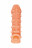 Телесная закрытая насадка с пупырышками Cock Sleeve Size M - 15,6 см. 