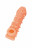 Телесная закрытая насадка с пупырышками Cock Sleeve Size M - 15,6 см. 