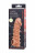 Телесная закрытая насадка с пупырышками Cock Sleeve Size M - 15,6 см. 