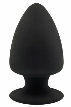 Черная анальная пробка PREMIUM SILICONE PLUG L - 13 см.  
