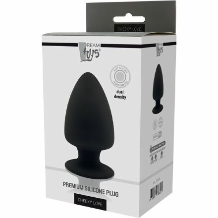 Черная анальная пробка PREMIUM SILICONE PLUG L - 13 см.  