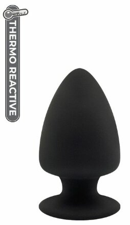 Черная анальная пробка PREMIUM SILICONE PLUG L - 13 см.  