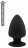 Черная анальная пробка PREMIUM SILICONE PLUG L - 13 см.  