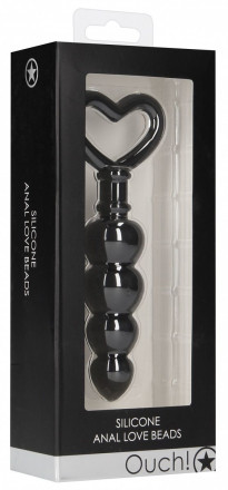 Черная анальная елочка Anal Love Beads - 15,3 см. 