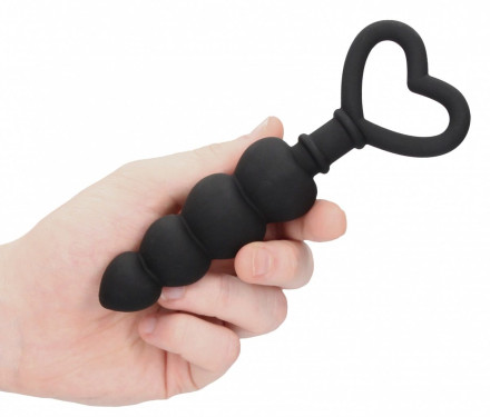Черная анальная елочка Anal Love Beads - 15,3 см. 