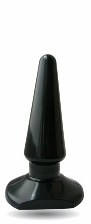 Чёрная анальная пробка ANAL STIMULATOR - 7,7 см. 