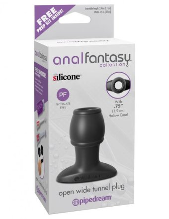 Открытая анальная пробка Anal Fantasy Collection Open Wide Tunnel Plug - 7,2 см. 