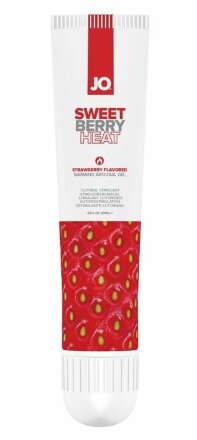 Стимулирующий клиторальный гель со вкусом клубники JO Sweet Berry Heat - 10 мл. 