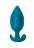 Бирюзовая анальная пробка Insatiable - 10,5 см. 