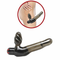 Безремневой страпон с вагинальной пробкой и вибратором Vibrating &quot;Strapless&quot; Strap-On - 18 см.