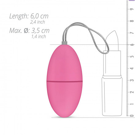 Розовое виброяйцо Vibrating Egg с пультом ДУ 