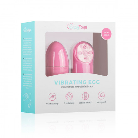 Розовое виброяйцо Vibrating Egg с пультом ДУ 