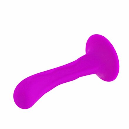 Лиловая анальная пробка Booty Passion с присоской - 13,5 см. 