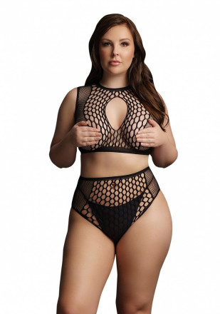 Эротический комплект Duo Net Key-Hole Bra Set 