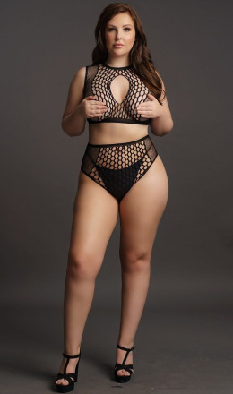 Эротический комплект Duo Net Key-Hole Bra Set 