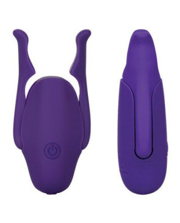 Фиолетовые виброзажимы для сосков Nipple Play Rechargeable Nipplettes 