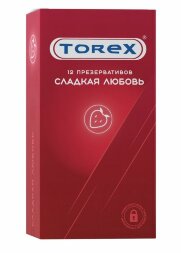 Презервативы Torex &quot;Сладкая любовь&quot; с ароматом клубники - 12 шт.