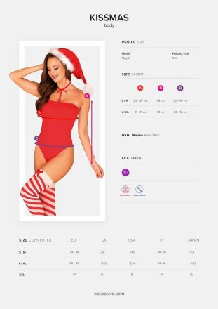 Очаровательное боди Kissmas в новогоднем стиле 