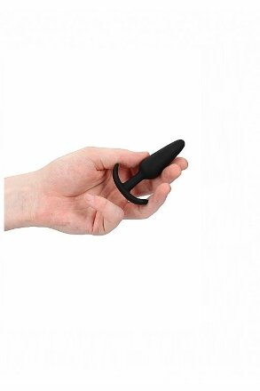 Черная анальная пробка для ношения Slim Butt Plug - 8,3 см. 