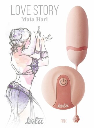 Нежно-розовое виброяйцо Mata Hari с пультом ДУ 