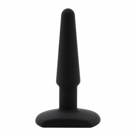 Черная анальная втулка Silicone Butt Plug 4&quot; - 11 см. 