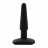 Черная анальная втулка Silicone Butt Plug 4&quot; - 11 см. 