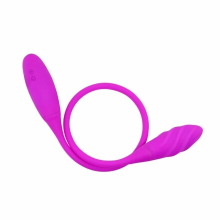 Двусторонний вибромассажер на гибком стержне Snaky Vibe - 60 см. 