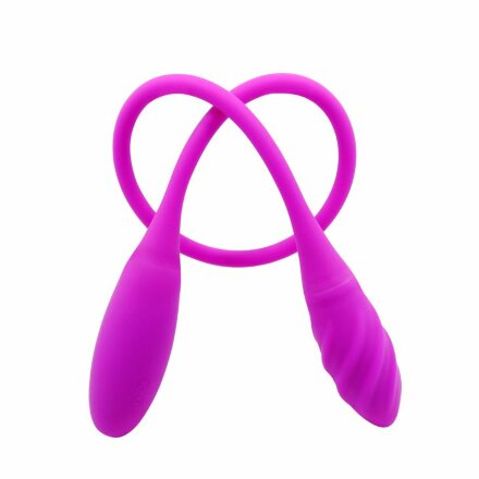 Двусторонний вибромассажер на гибком стержне Snaky Vibe - 60 см. 