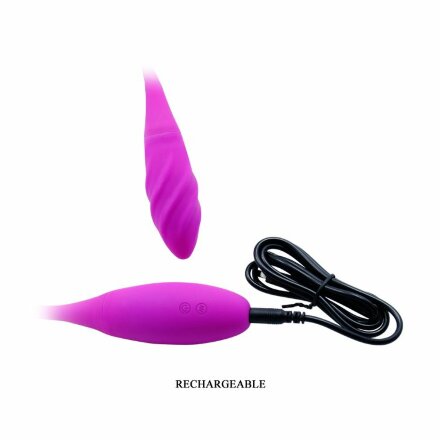 Двусторонний вибромассажер на гибком стержне Snaky Vibe - 60 см. 