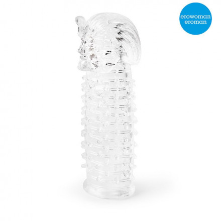 Закрытая прозрачная насадка на пенис Crystal Sleeve Faraon - 13,5 см. 