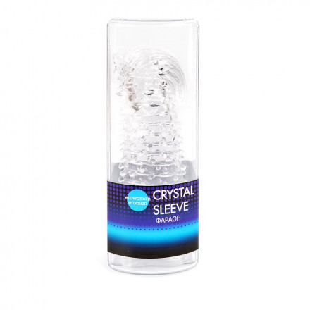 Закрытая прозрачная насадка на пенис Crystal Sleeve Faraon - 13,5 см. 