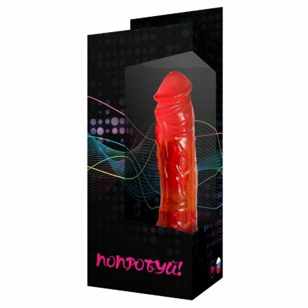 Красный реалистичный вибратор №9 - 19,5 см. 