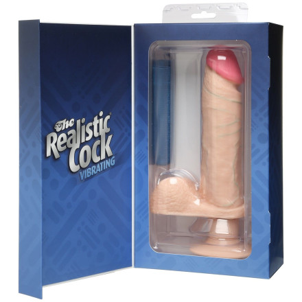 Вибромассажер реалистичной формы The Realistic Cock Vibrating 8” - 23,6 см. 