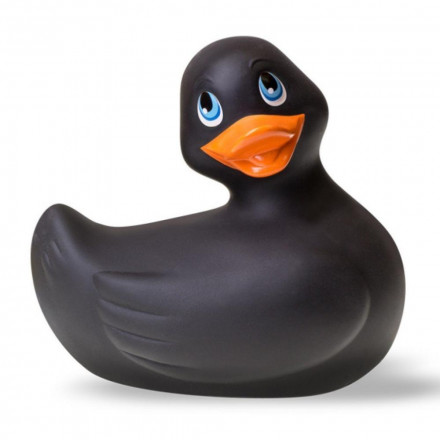 Чёрный вибратор-утенок I Rub My Duckie 