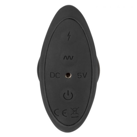 Черная анальная пробка с электростимуляцией Volt Electro-Flare - 14,5 см. 