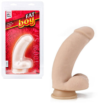 Изогнутый дилдо Fat Boy - 17 см. 
