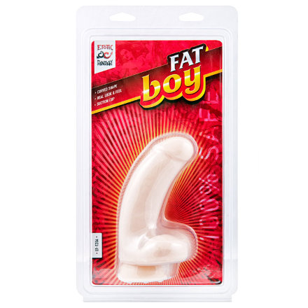 Изогнутый дилдо Fat Boy - 17 см. 
