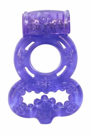 Фиолетовое эрекционное кольцо Rings Treadle с подхватом 
