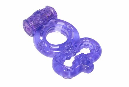Фиолетовое эрекционное кольцо Rings Treadle с подхватом 