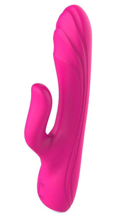 Ярко-розовый вибратор-кролик Flexible G-spot Vibe - 21 см. 