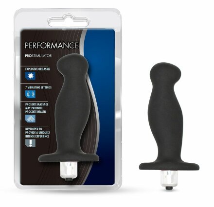 Чёрный вибростимулятор простаты Performance Prostimulator  