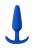 Синяя анальная пробка для ношения Slim Butt Plug - 8,3 см. 