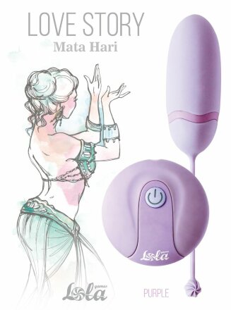 Сиреневое виброяйцо Mata Hari с пультом ДУ 