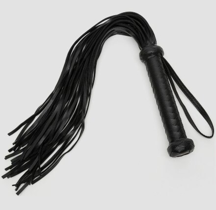 Черный кожаный флоггер Bound to You Faux Leather Flogger - 63,5 см. 