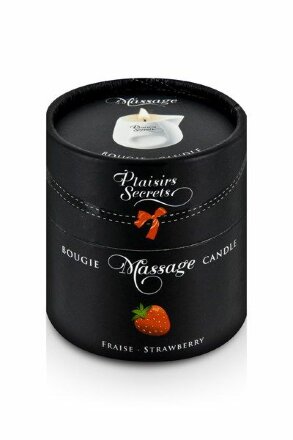 Массажная свеча с ароматом клубники Bougie de Massage Gourmande Fraise - 80 мл. 
