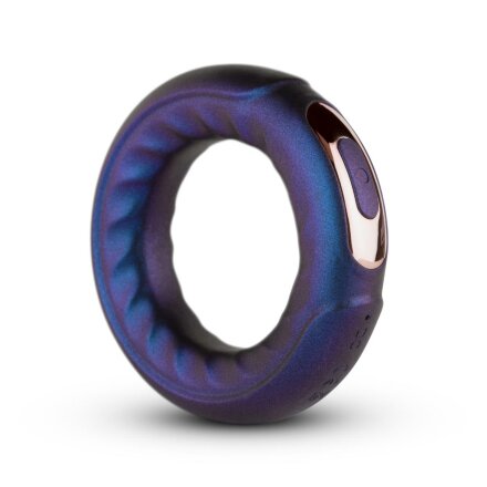 Фиолетовое эрекционное виброкольцо Saturn Vibrating Cock/Ball Ring 