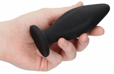 Черная анальная пробка Edgy Butt Plug - 11,4 см. 