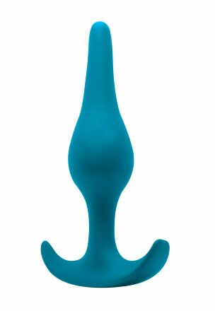 Бирюзовая анальная пробка Smooth - 12,5 см. 