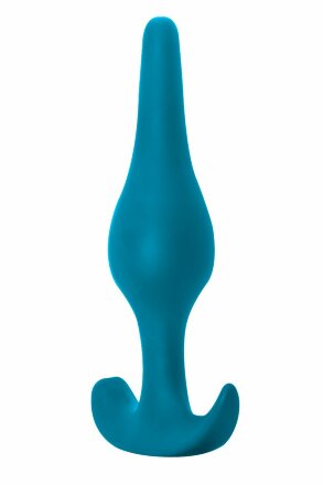 Бирюзовая анальная пробка Smooth - 12,5 см. 