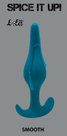 Бирюзовая анальная пробка Smooth - 12,5 см. 